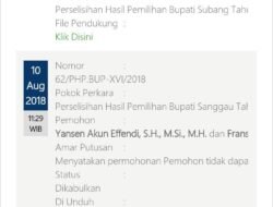 Website MK Tercantum Gugatan Yansen Dikabulkan