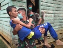 Yonif 511/DY Evakuasi Penderita TBC Akut