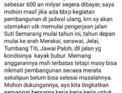 Sutarmidji Pastikan Perbaiki Jalan “Kayak Bubur” di Pedalaman