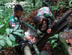 Di Hari Pahlawan, Satgas Pamtas Yonif 320/BP Normalkan Jaringan Air Bersih