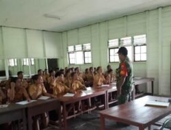 Babinsa Latih Pelajar SMP Kemandirian dan Nasionalisme