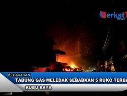 Tabung Gas Meledak Sebabkan 5 Ruko Terbakar