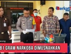136.81 Gram Narkoba Dimusnahkan