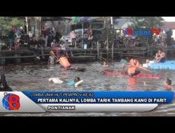 Pertama Kalinya, Lomba Tarik Tambang Kano di Parit