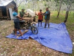 Kreatifitas Babinsa – Poktan Ciptakan Perontok Padi Bermesin Motor