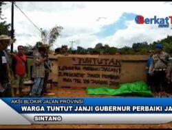 Warga Tuntut Janji Gubernur Perbaiki Jalan