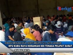 KPU Kubu Raya Kerahkan 800 Tenaga Pelipat Surat Suara
