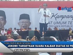 Jokowi Targetkan Suara Kalbar Diatas 60 Persen