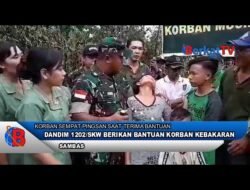 Dandim 1202/SKW Berikan Bantuan Korban Kebakaran