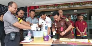 Sabu 140,99 Gram Dimusnahkan. Pelaku Menyatakan Tidak Menyesal