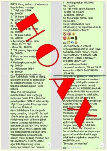 Daftar Biaya Tilang dari Mabes Polri Ternyata Hoax