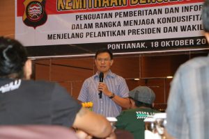 Jelang Pelantikan Presiden, Polda Kalbar Ajak Media Massa Ciptakan Kondusifitas