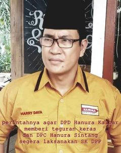 Teguran Keras Untuk Hanura Sintang. Ini Intruksi DPP Soal Penetapan Waket DPRD