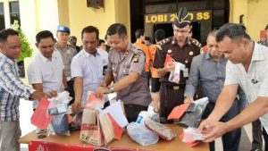 Delapan Bandar dan Satu Pemakai Diringkus, 353 Gram Narkoba Dimusnahkan