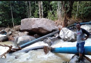 Pipa Induk PDAM Rusak Parah Dihantam Banjir Bandang