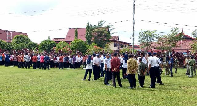 ASN Sanggau usai mengikuti apel pagi waktu lalu