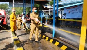 1.500 Personel Gabungan di Pontianak Semprot Disinfektan