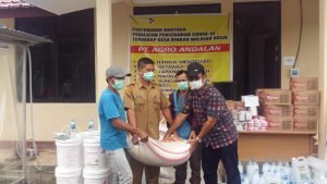 PT AAN Serahkan Bantuan Peralatan Cegah Covid-19 Untuk 8 Desa Binaan