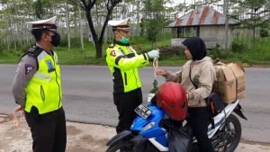 Saat Cek Point, Masih Ada Pengendara Tidak Gunakan Masker