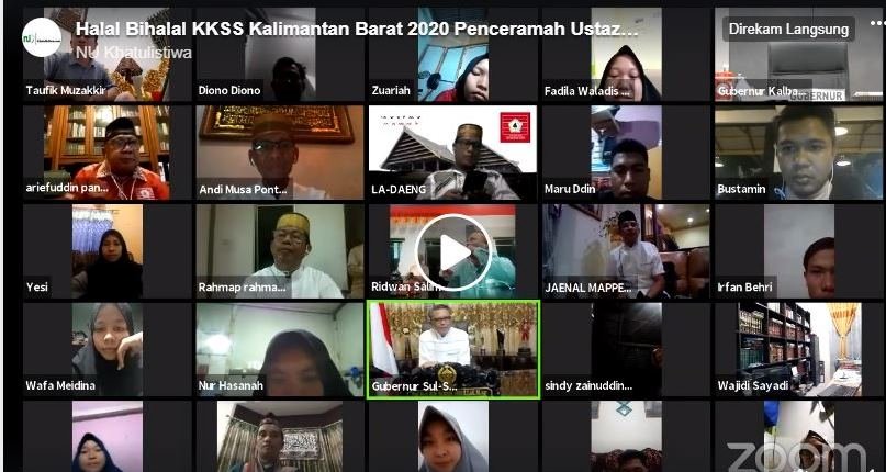 halal bihalal Kerukunan Keluarga Sulawesi Selatan (KKSS) Kalbar yang digelar menggunakan virtual zoom pada Minggu (21/6) malam