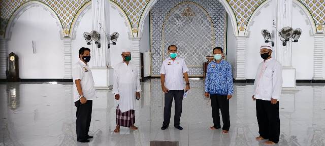 Tim Gugus Tugas cek kesiapan Masjid Agung mengikuti protokol kesehatan.