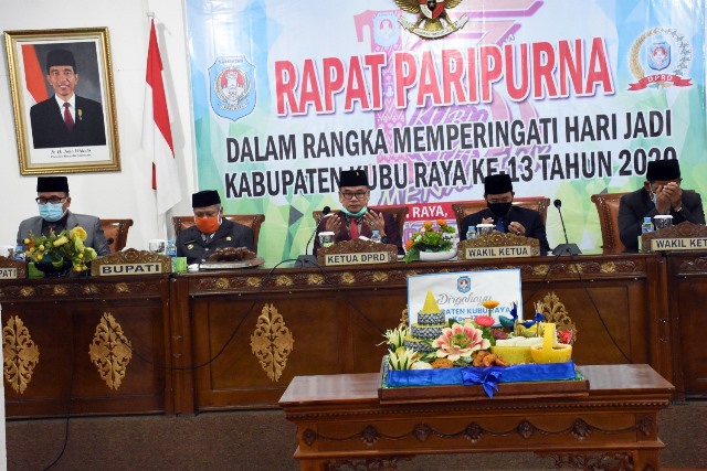 Rapat paripurna DPRD Kubu Raya tentang HUT ke 13 Kabupaten Kubu Raya.