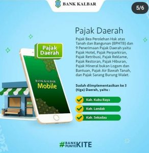 Bayar Pajak Daerah Lewat Mobile Banking Bank Kalbar