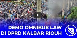 Demo Omnibus Law di DPRD Kalbar Ricuh
