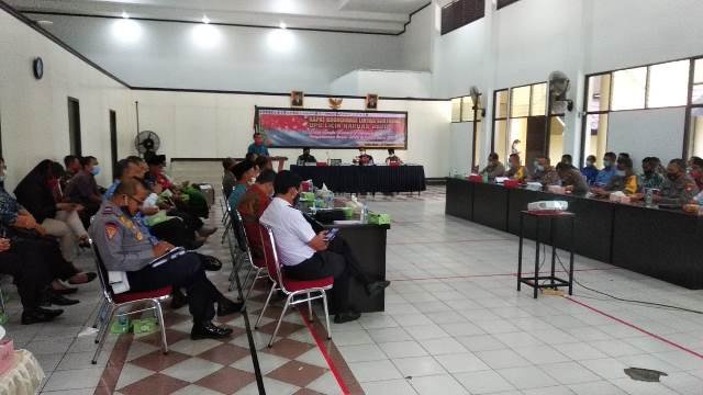 Lintas sektoral rakor pengamanan Natal dan Tahun Baru di Mapolres Kubu Raya.