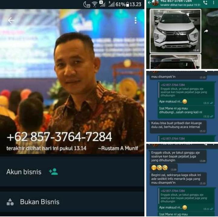 Penipu Catut WA Rektor IKIP PGRI