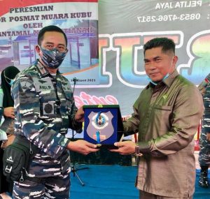 TNI AL Bangun Posmat di Muara Kubu