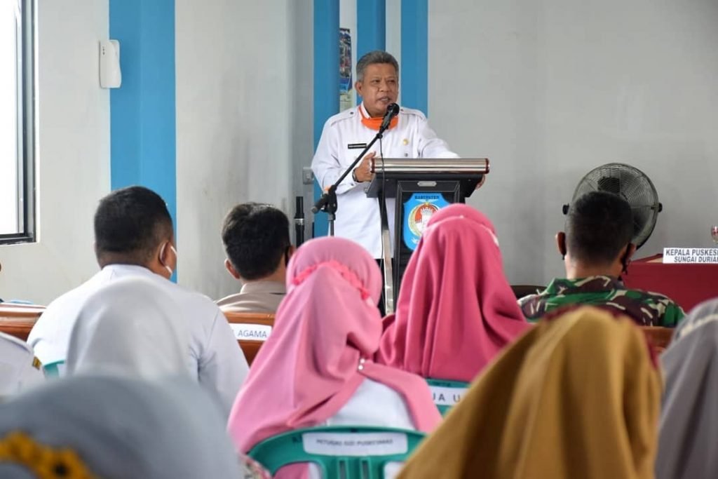 Bupati Kubu Raya Muda Mahendrawan saat penguatan pedoman gizi seimbang di Desa Mekar Sari