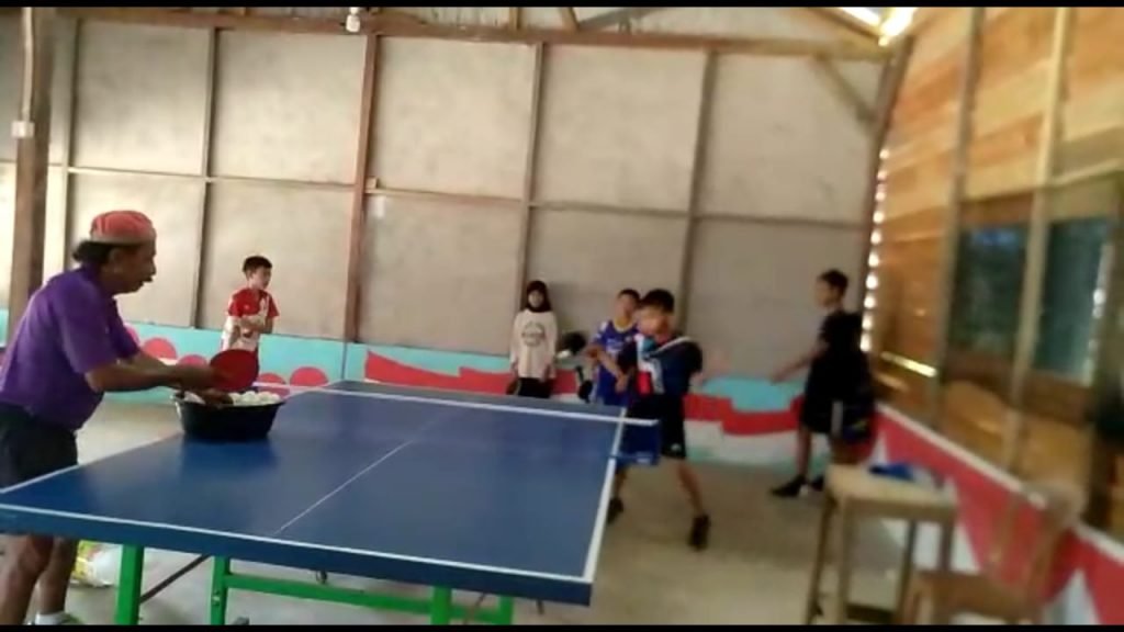 Cegah Narkoba, Anak di Perbatasan Dilatih Tenis Meja