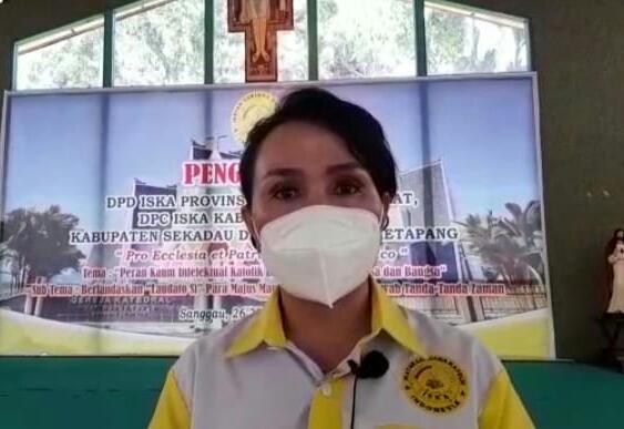 Ketua DPC Ikatan Sarjana Katolik Indonesia (ISKA) Sanggau, Susana Herpena.