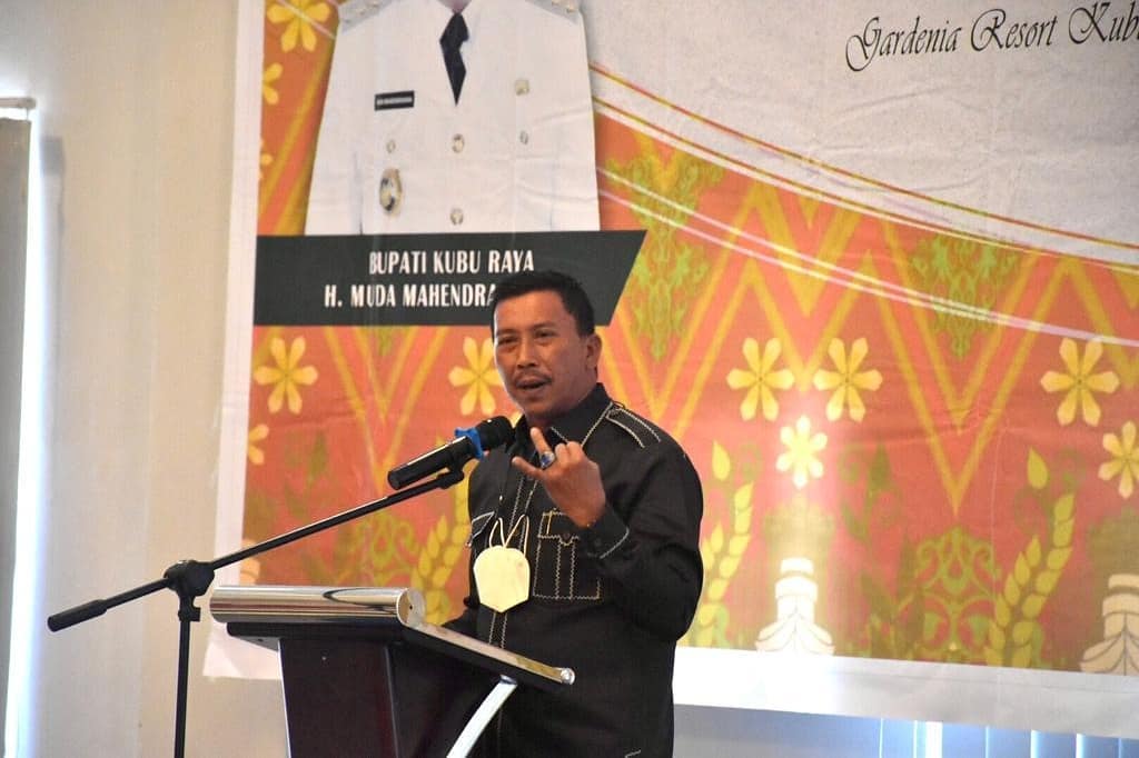 Wakil Ketua DPRD Kubu Raya Usman saat hadir launching Sipades, sistem pengelolaan aset desa berbasis online