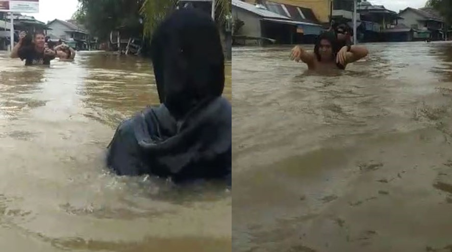 Cuaca ekstrem yang melanda Kalbar mengakibatkan sejumlah daerah terendam banjir bahkan ada yang hingga mencapai dua meter.