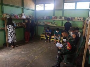 Gedung Serbaguna Disulap Perpustakaan, Upaya Satgas Pamtas Cerdaskan Anak Perbatasan