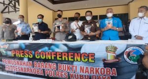 55,67 Gram Sabu Diamankan dari Enam Tersangka