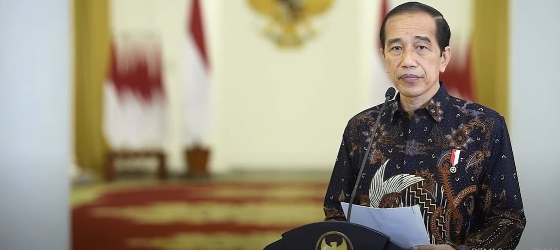 Presiden RI Joko Widodo saat menyampaikan perpanjangan PPKM Level 4 hingga tanggal 9 Agustus 2021