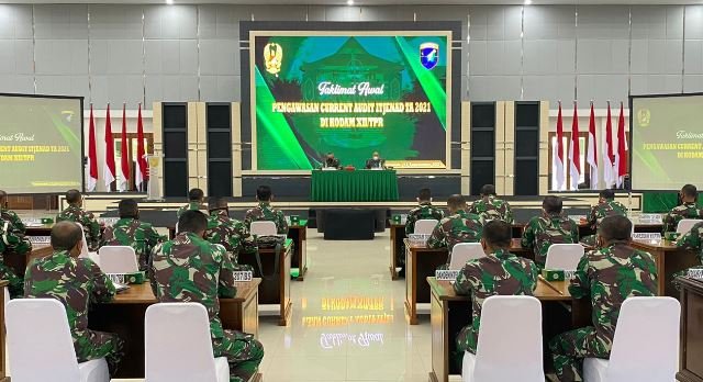 Kasdam XII/ Tpr membuka Taklimat Awal Wasrik Current Audit Inspektorat Jenderal TNI Angkatan Darat (Itjenad) Tahun Anggaran 2021 di Makodam XII/Tpr