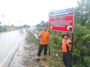 BPBD Pasang Rambu Peringatan Bencana