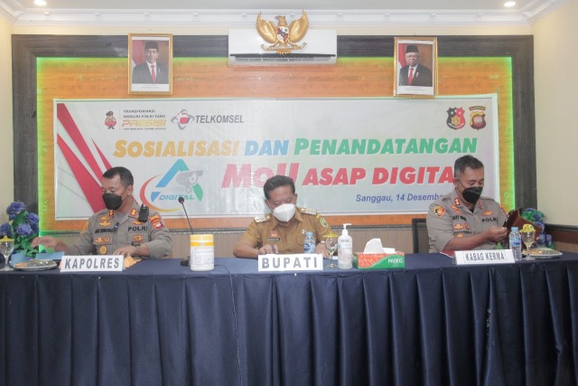 Sosialisasi ASAP Digital yang digelar di Aula Graha Wira Pratama Polres Sanggau.