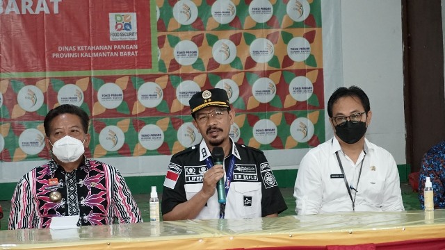 Koordinator Monitoring Ketersediaan dan Harga Pangan Dirjen Hortikultura Kementerian Pertanian RI Liferdi Lukman saat sambutan pada GPM.