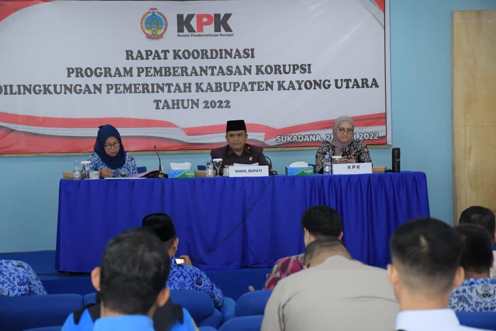 Rapat koordinasi Tim Supervisi Monitoring Korsupgah Komisi Pemberantasan Korupsi (KPK) RI bersama jajaran Pemkab Kayong Utara, Selasa (28/6)