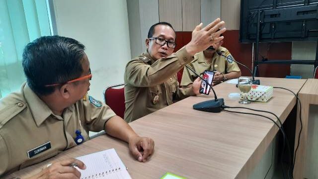 Wakil Bupati Kubu Raya Sujiwo menjelaskan tentang kegiatan turing off road Adhyaksa dalam rangka Hari Bakti Adhyaksa ke-62 yang akan dihelat bulan Juli ini