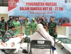 HUT ke-77 TNI, Kodam XII/Tpr Baksos di Perbatasan RI – Malaysia