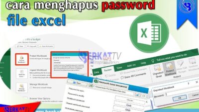 Cara menghapus password di excel