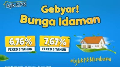 Bank Jawa Barat (BJB) kembali memberikan penawaran menarik lewat program promo BJB KPR Membumi untuk memudahkan masyarakat memiliki hunian berkualitas dan terjangkau lewat beragam skema Kredit Kepemilikan Rumah (KPR).