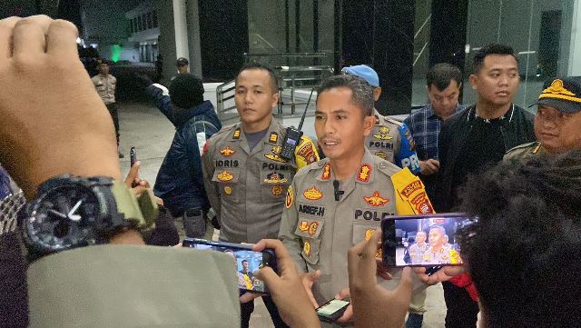 Kapolres Kubu Raya AKBP Arief Hidayat saat konfrensi pers penangkapan pengedar narkoba saat Operasi Pekat Kapuas yang berlangsung pada Jumat - Sabtu (24-26/3) di Kubu Raya.