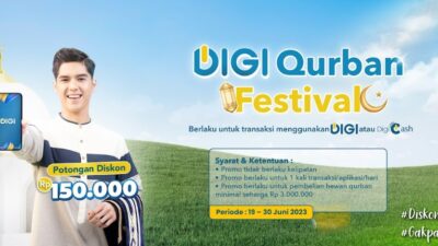 Bank BJB mengadakan program DIGI Qurban Festival yang bekerja sama dengan merchant pilihan yang tersebar di wilayah Bogor, Tangerang, Bandung, Garut, Pandeglang dan Kabupaten Cirebon.